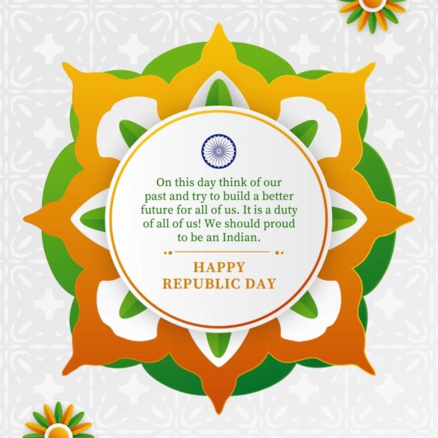 On this day think of our past and try to build a better future for all of us. It is a duty of all of us! We should proud to be an Indian.
HAPPY REPUBLIC DAY!!

#74threpublicday🇮🇳 #republicdayofindia #happyrepublicday #26thjanuary #indianrepublicday
